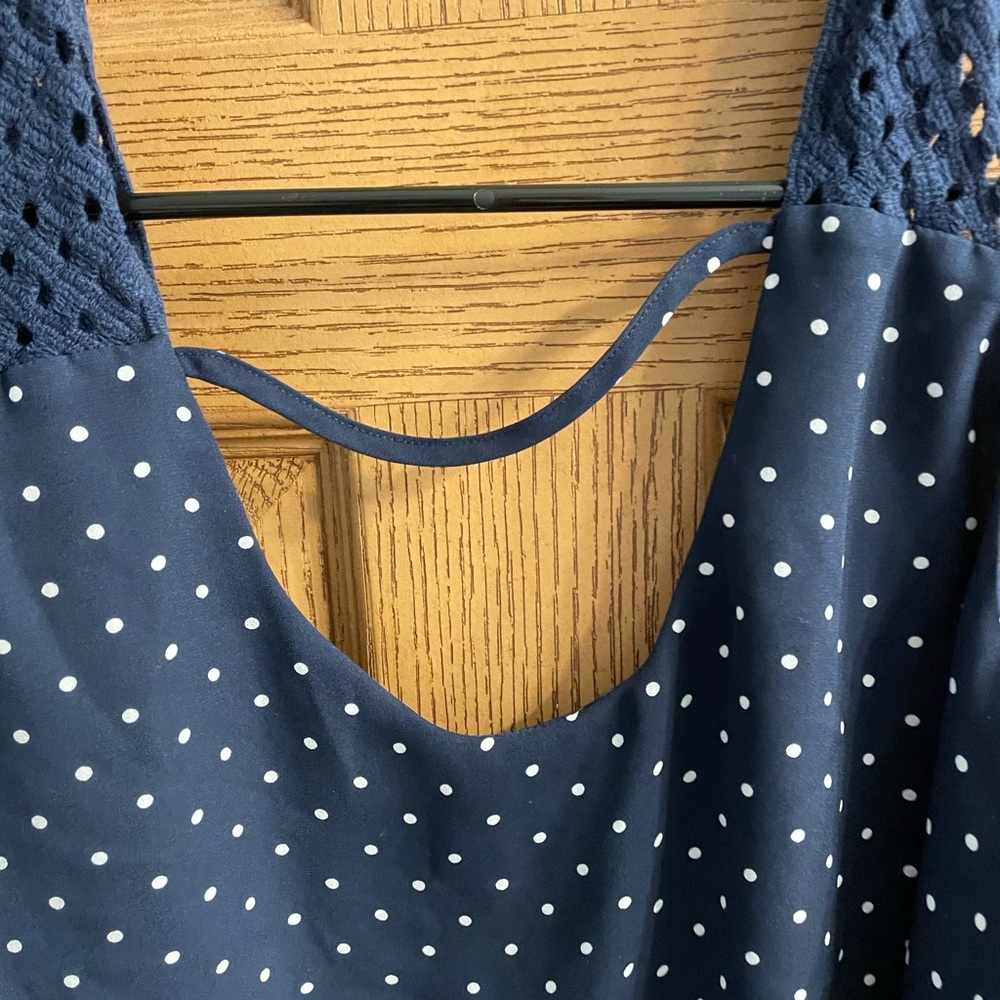Maurices Navy with white polka dot tank size XL - Picture 4 of 5